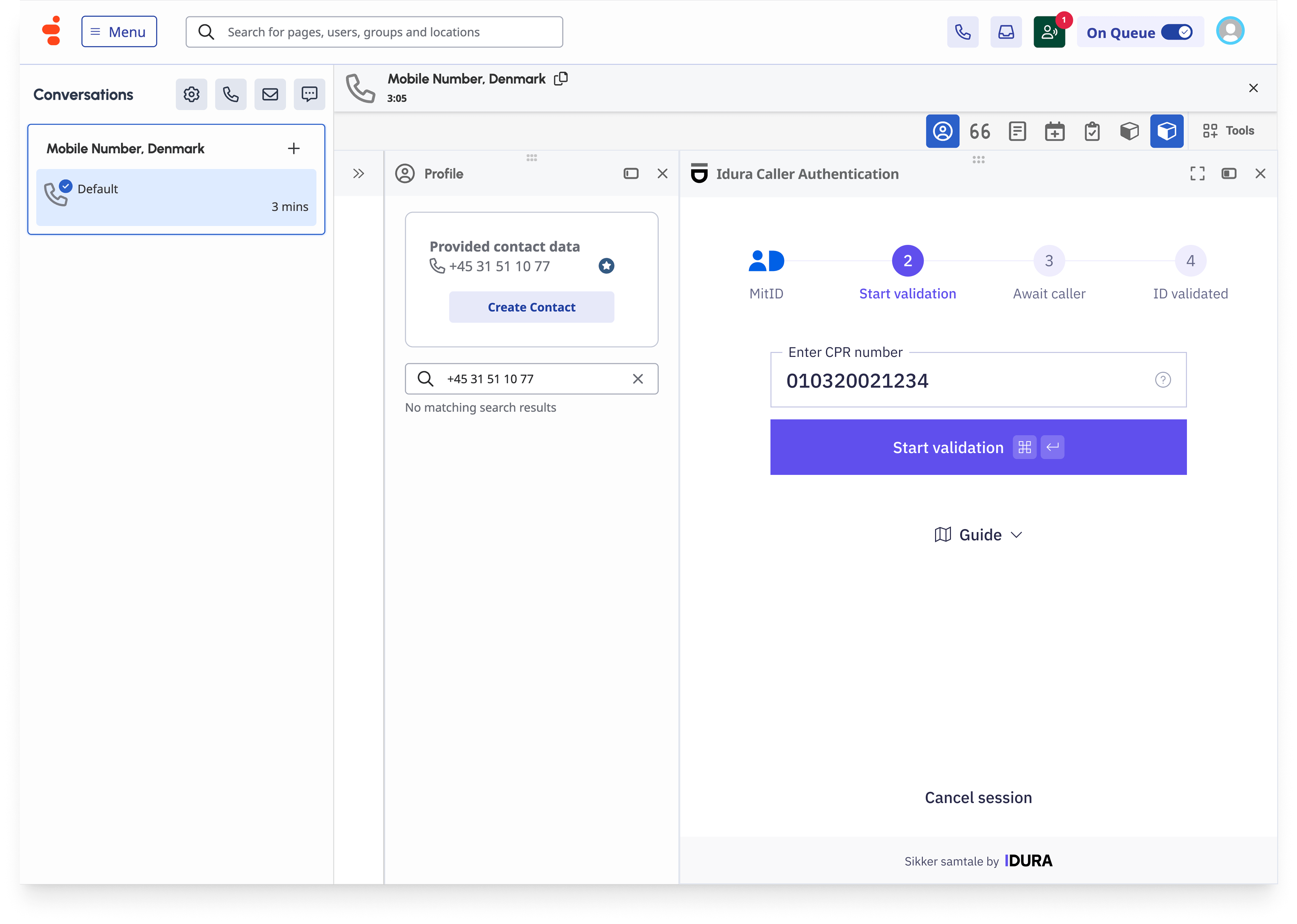 Virksomhedens oplevelse i Genesys_2.-Validate-caller-filled-Genesys-with-Idura-agent-tool-1