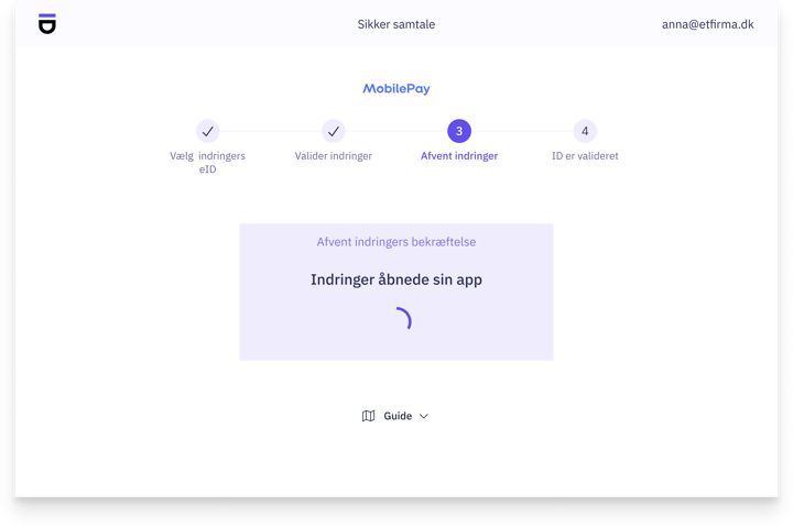 3. Caller opened app