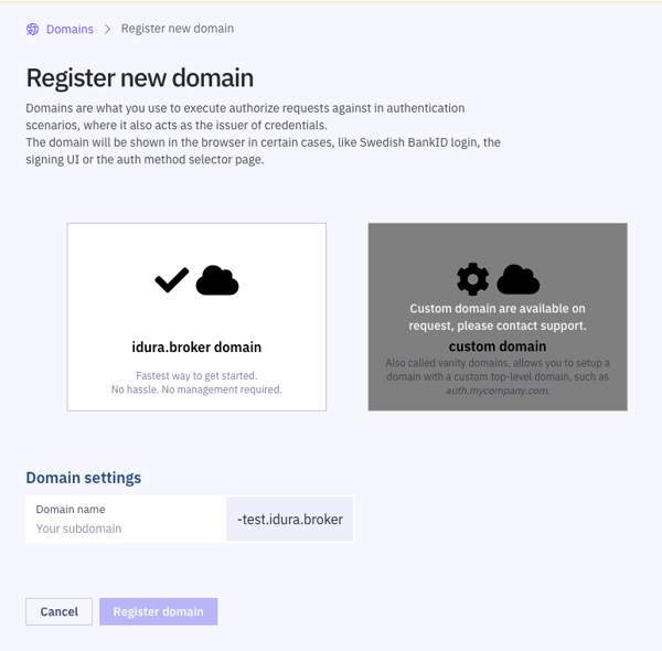Add new domain