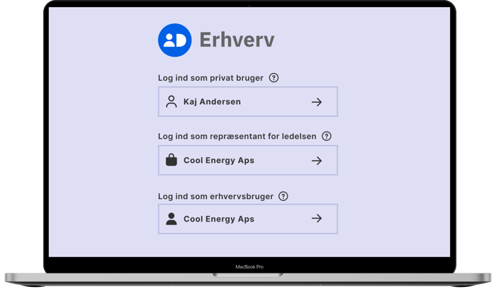 MacBook MitID Erhverv DK